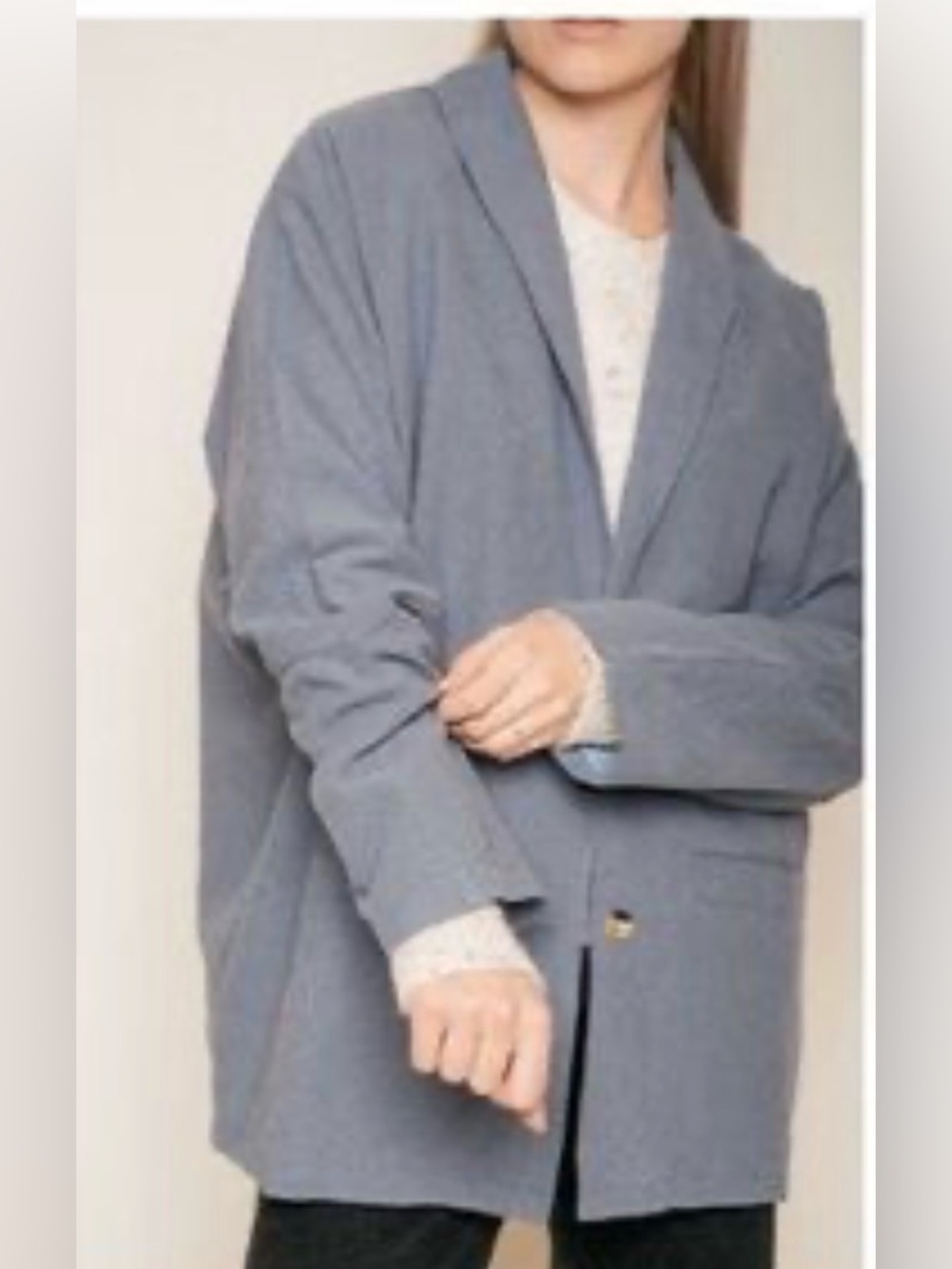Jackson Rowe Upturn Blazer Oversized in Country Blue Size XL Linen blend